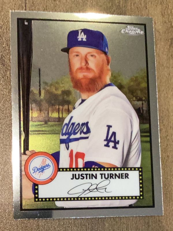 Justin Turner Los Angeles Dodgers MLB 2021 Topps Chrome Platinum Anniversary 226 