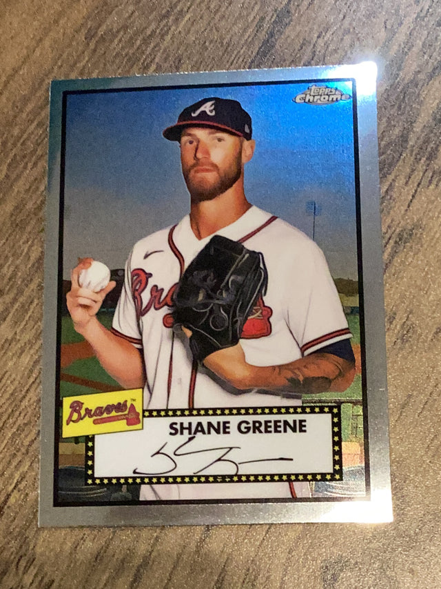 Shane Greene Atlanta Braves MLB 2021 Topps Chrome Platinum Anniversary 488 