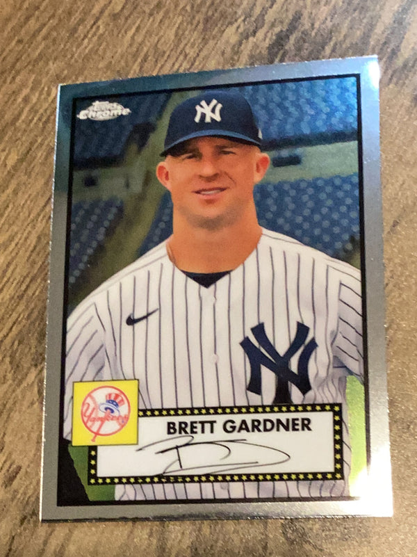 Brett Gardner New York Yankees MLB 2021 Topps Chrome Platinum Anniversary 467 