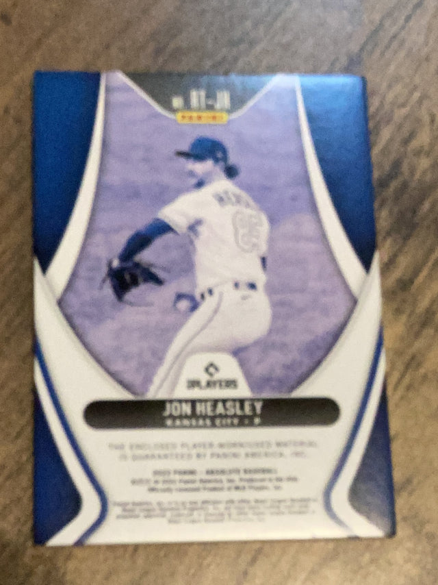 Jon Heasley Kansas City Royals MLB 2022 Panini Absolute: Rookie Threads Retail RT-JH MEM Panini