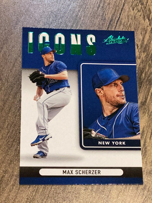 Max Scherzer New York Mets MLB 2022 Panini Absolute: Icons Retail Green I-14 