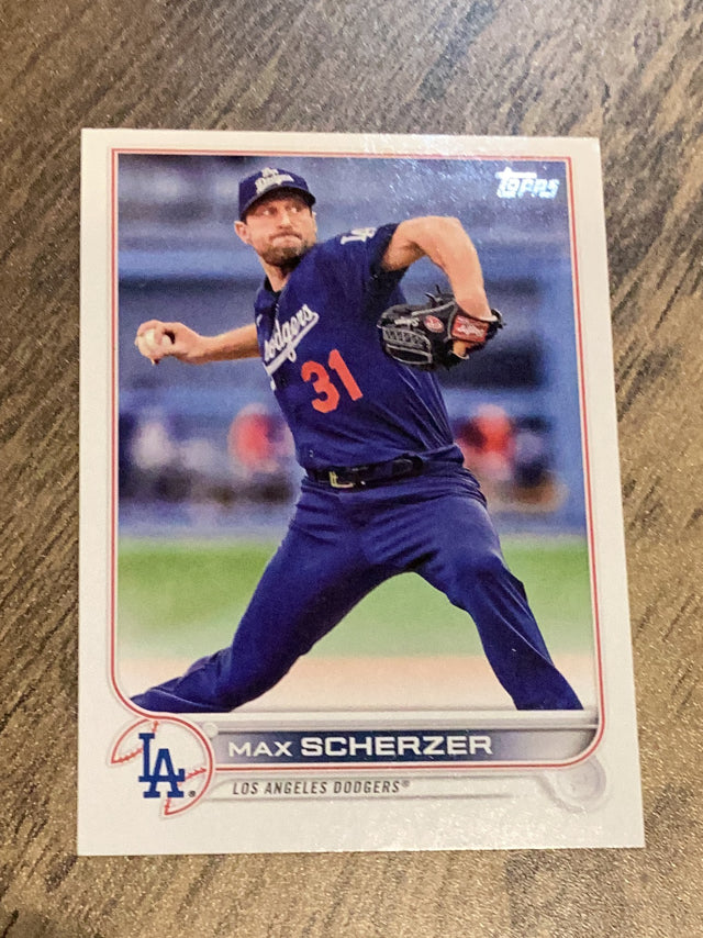 Max Scherzer Los Angeles Dodgers MLB 2022 Topps 310 BASE: Pitching