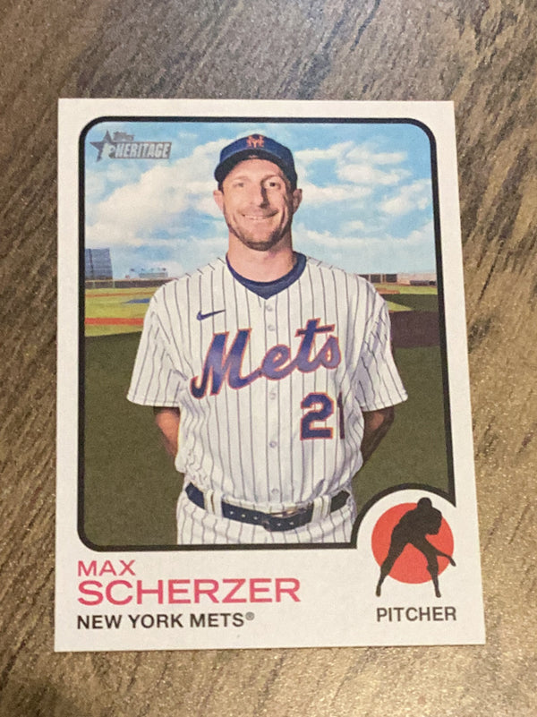 Max Scherzer New York Mets MLB 2022 Topps Heritage 641 