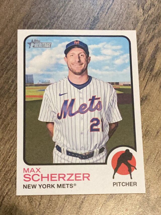 Max Scherzer New York Mets MLB 2022 Topps Heritage 641 