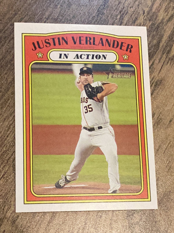 Justin Verlander Houston Astros MLB 2021 Topps Heritage 248 IA