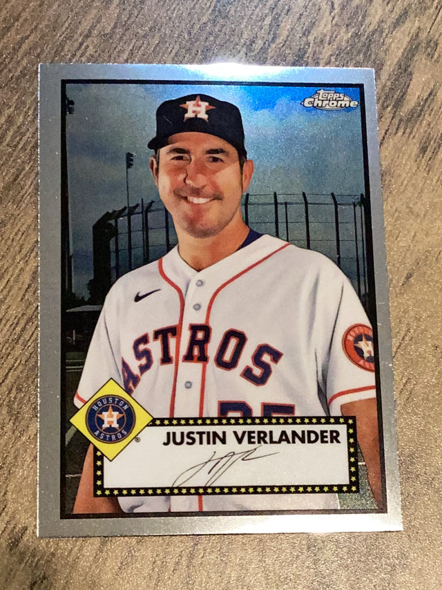 Justin Verlander Houston Astros MLB 2021 Topps Chrome Platinum Anniversary 171 