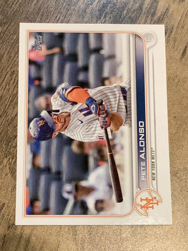 Pete Alonso New York Mets MLB 2022 Topps 315 BASE: Horizontal, Swinging