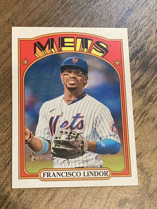 Francisco Lindor New York Mets MLB 2021 Topps Heritage 501 