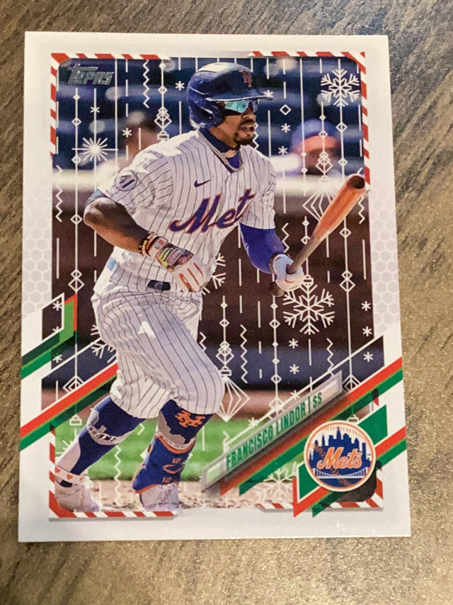 Francisco Lindor New York Mets MLB 2021 Topps Holiday HW11 