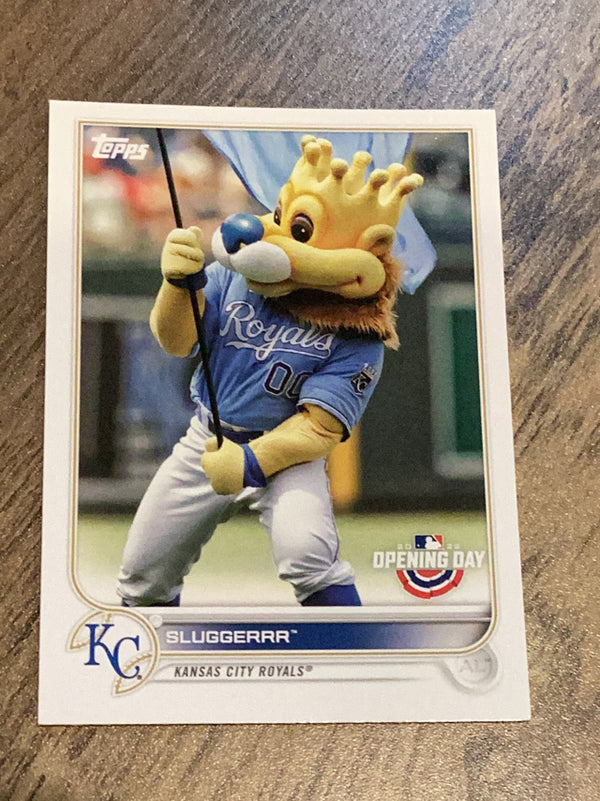 Sluggerrr Kansas City Royals MLB 2022 Topps Opening Day - Mascot Relics MR-SR MEM