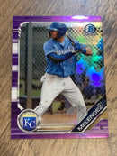 MJ Melendez Kansas City Royals MLB 2019 Bowman Draft - Chrome Purple Refractor BDC-122 SN250