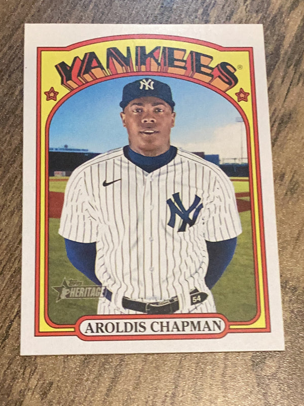 Aroldis Chapman New York Yankees MLB 2021 Topps Heritage 515 