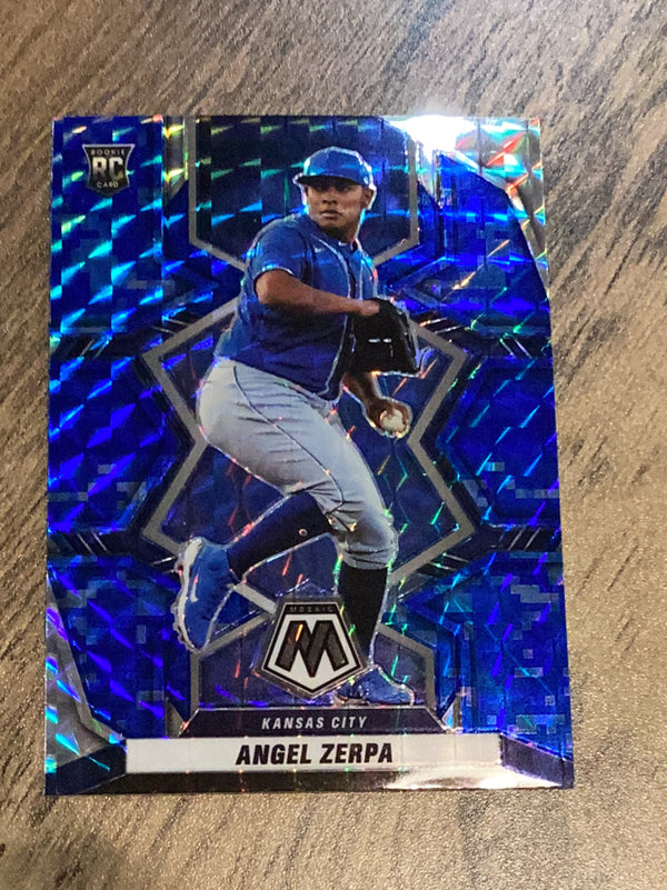 Angel Zerpa Kansas City Royals MLB 2022 Panini Mosaic: Reactive Blue Mosaic 256 