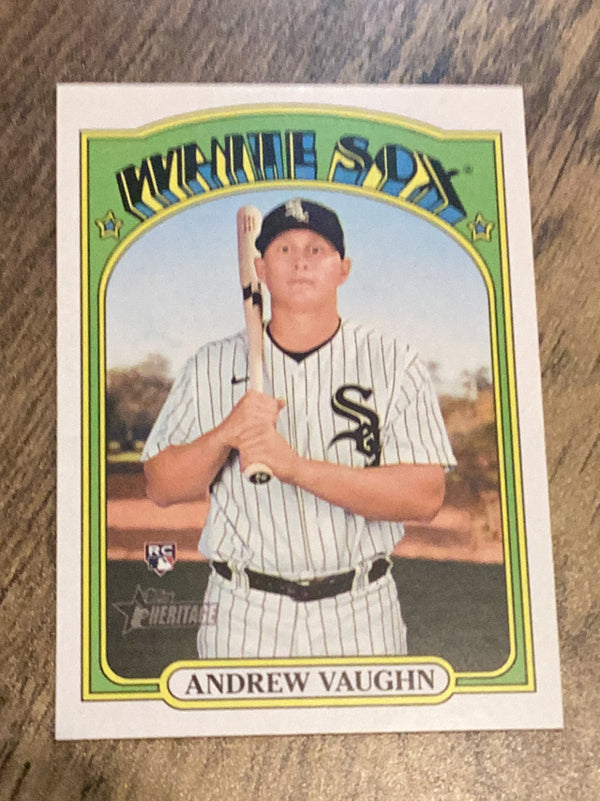 Andrew Vaughn Chicago White Sox MLB 2021 Topps Heritage 624 RC