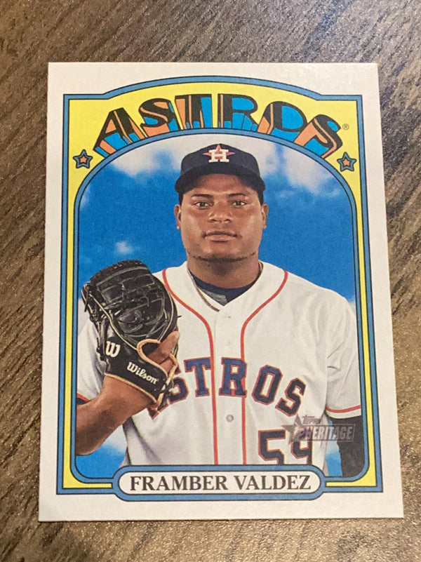 Framber Valdez Houston Astros MLB 2021 Topps Heritage 154 