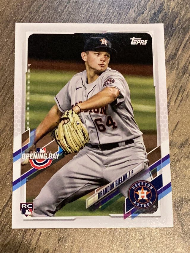 Brandon Bielak Houston Astros MLB 2021 Topps Opening Day 92 RC