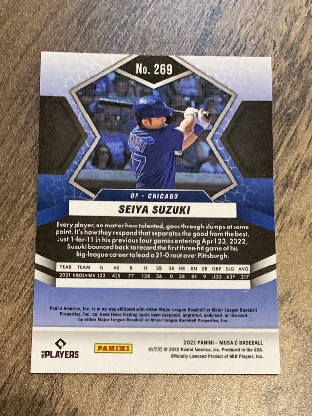 Seiya Suzuki Chicago Cubs MLB 2022 Panini Mosaic 269 RC Panini