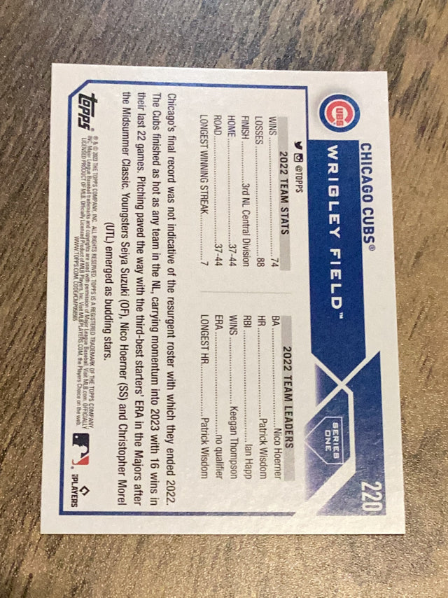 Chicago Cubs Chicago Cubs MLB 2023 Topps 220 TC Topps