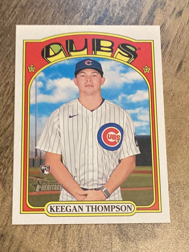 Keegan Thompson Chicago Cubs MLB 2021 Topps Heritage 588 RC