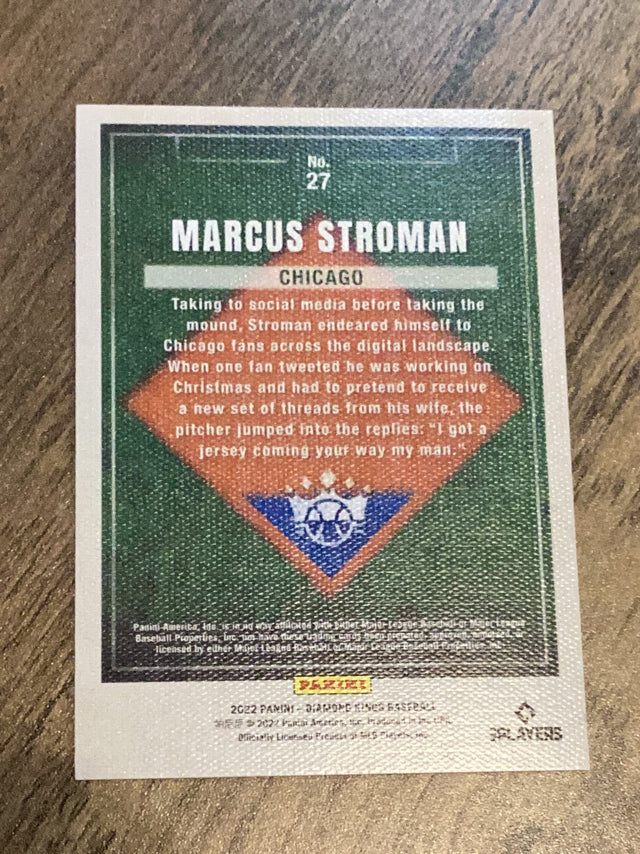 Marcus Stroman Chicago Cubs MLB 2022 Panini Diamond Kings 27 Panini