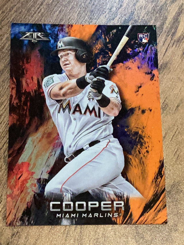 Garrett Cooper Miami Marlins MLB 2018 Topps Fire - Orange 158 SN299