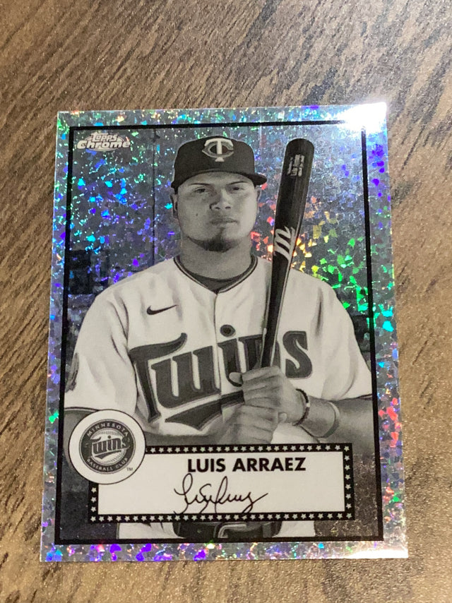 Luis Arraez Minnesota Twins MLB 2021 Topps Chrome Platinum Anniversary: Platinum 70th Anniversary Mini-Diamonds Refractor 263 SN70