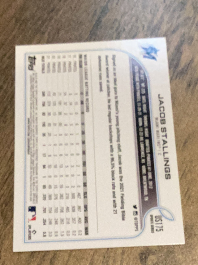 Jacob Stallings Miami Marlins MLB 2022 Topps Update US175 Topps
