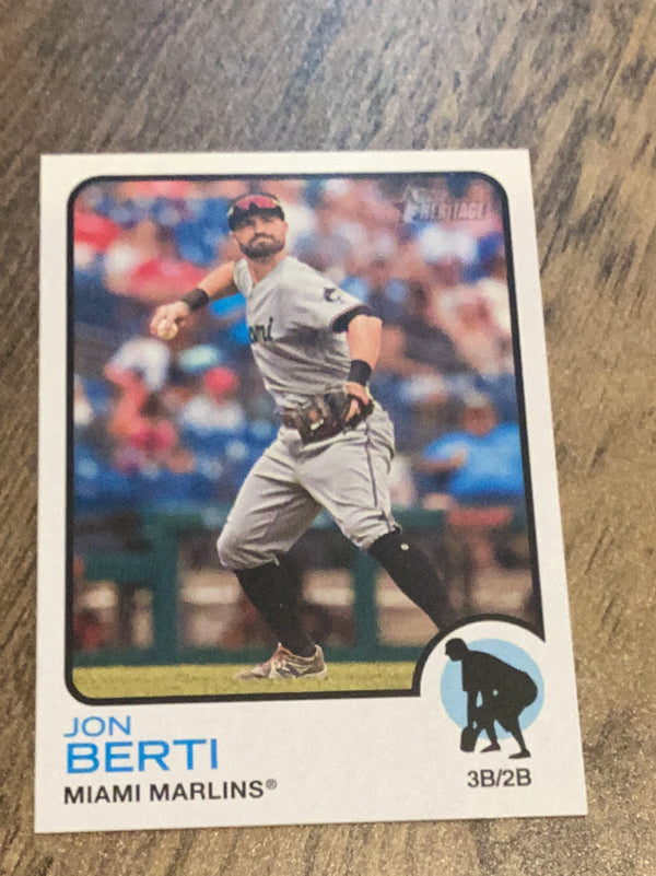 Jon Berti Miami Marlins MLB 2022 Topps Heritage 638 