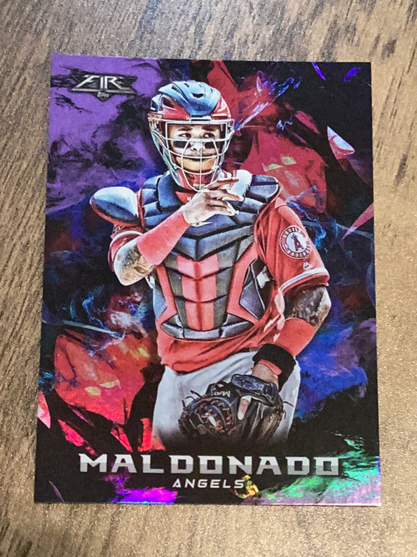 Martin Maldonado Los Angeles Angels MLB 2018 Topps Fire - Purple 173 SN99