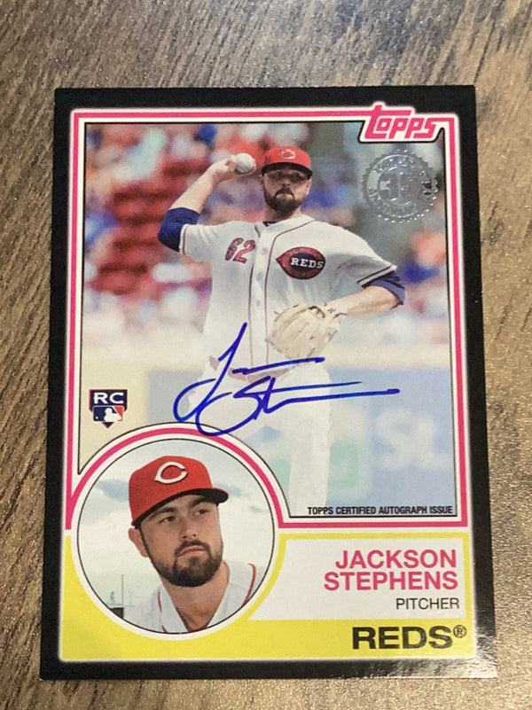 Jackson Stephens Cincinnati Reds MLB 2018 Topps - 1983 Topps Baseball Autographs Black 83A-JST AU, SN99