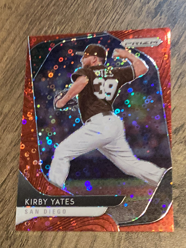 Kirby Yates San Diego Padres MLB 2020 Panini Prizm - Red Donut Circles Prizm 21 SN99