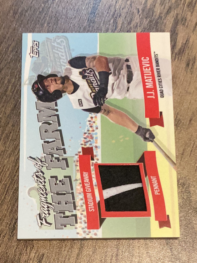 J.J. Matijevic Quad Cities River Bandits MLB 2018 Topps Pro Debut - Fragments Of The Farm Relics FOTF-QCR MEM