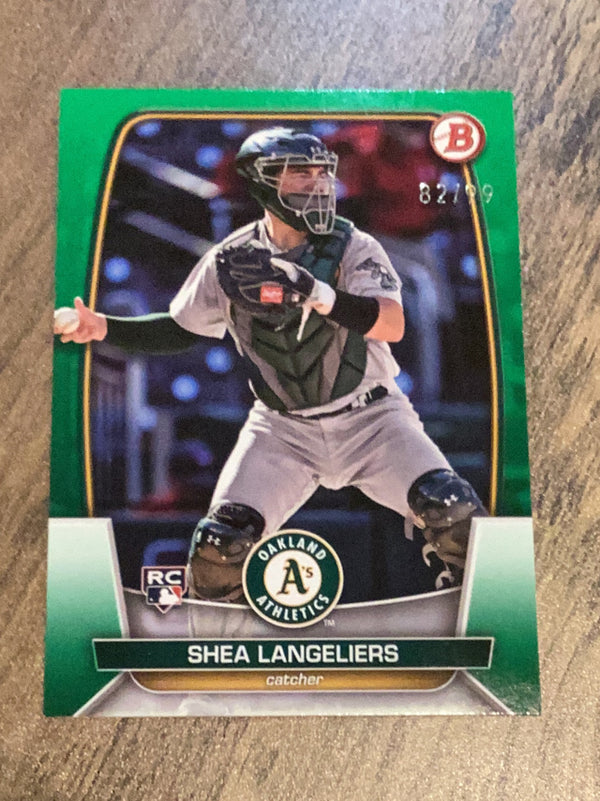 Shea Langeliers Oakland Athletics MLB 2023 Bowman: Green 3 SN99
