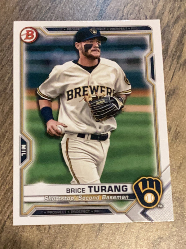 Brice Turang Milwaukee Brewers MLB 2021 Bowman - Prospects BP-10 
