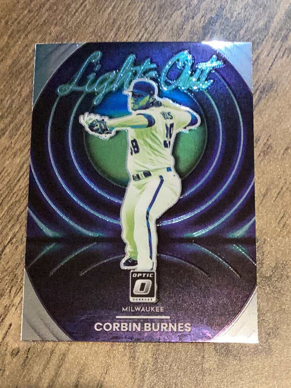 Corbin Burnes Milwaukee Brewers MLB 2022 Donruss Optic: Lights Out LO-7 