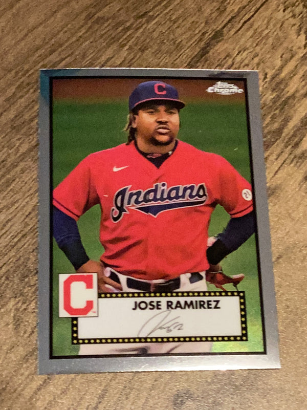 Jose Ramirez Cleveland Indians MLB 2021 Topps Chrome Platinum Anniversary 342 