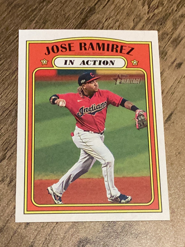 Jose Ramirez Cleveland Indians MLB 2021 Topps Heritage 298 IA