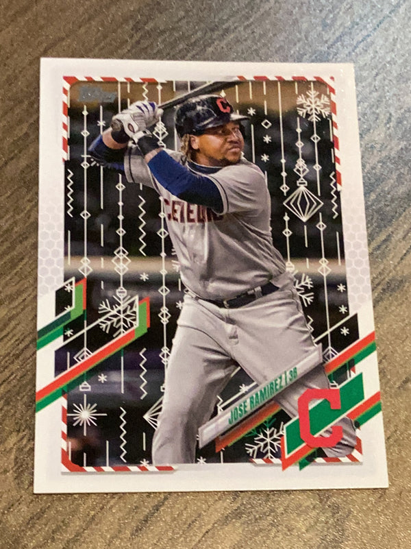 Jose Ramirez Cleveland Indians MLB 2021 Topps Holiday HW205 