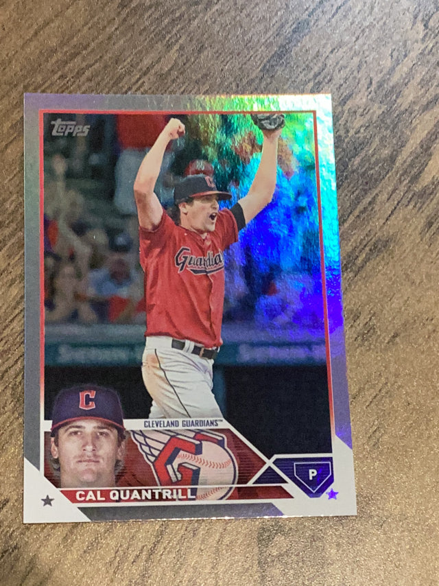 Cal Quantrill Cleveland Guardians MLB 2023 Topps: Rainbow Foil 255 