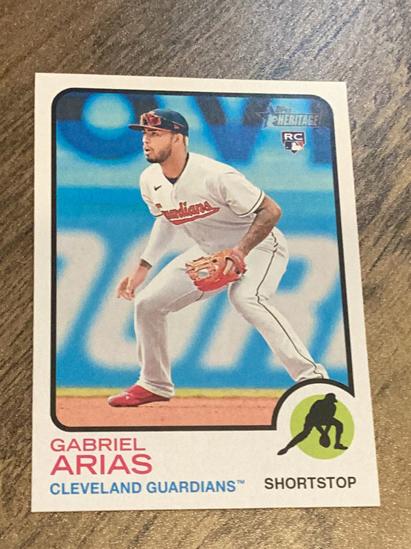 Gabriel Arias Cleveland Guardians MLB 2022 Topps Heritage 645 RC