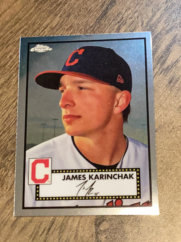 James Karinchak Cleveland Indians MLB 2021 Topps Chrome Platinum Anniversary 327 