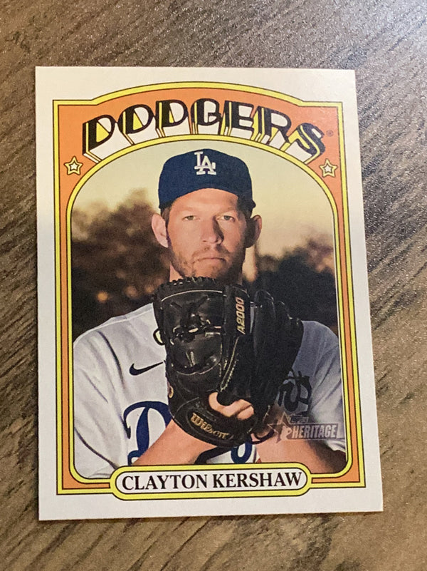 Clayton Kershaw Los Angeles Dodgers MLB 2021 Topps Heritage 37 