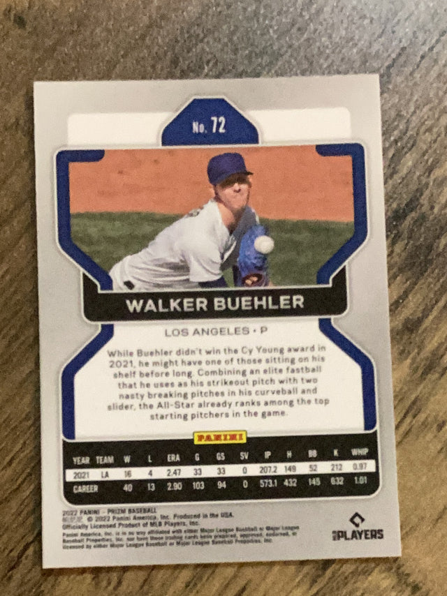 Walker Buehler Los Angeles Dodgers MLB 2022 Panini Prizm 72 Panini