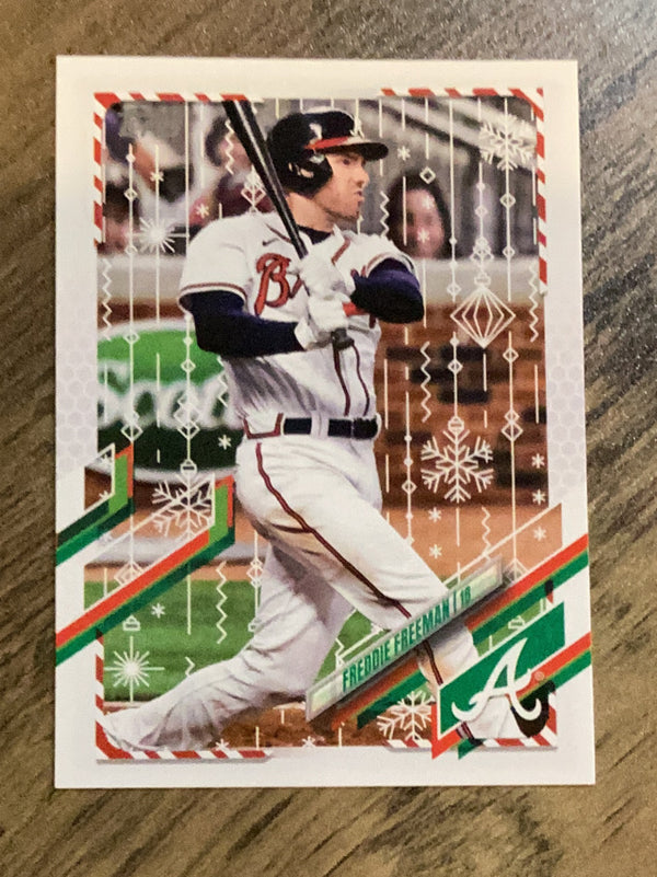 Freddie Freeman Atlanta Braves MLB 2021 Topps Holiday HW62 