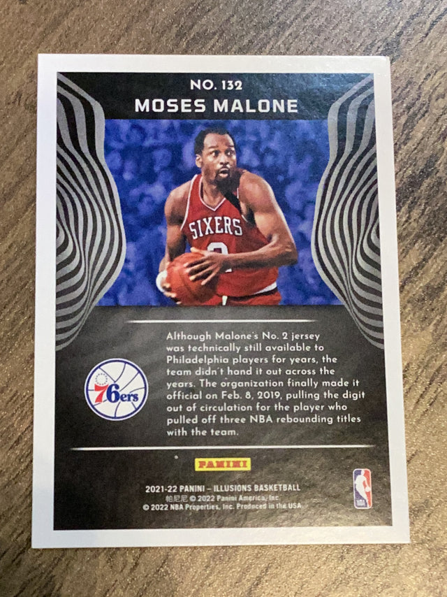 Moses Malone Philadelphia 76ers NBA 2021-22 Panini Illusions 132 Panini