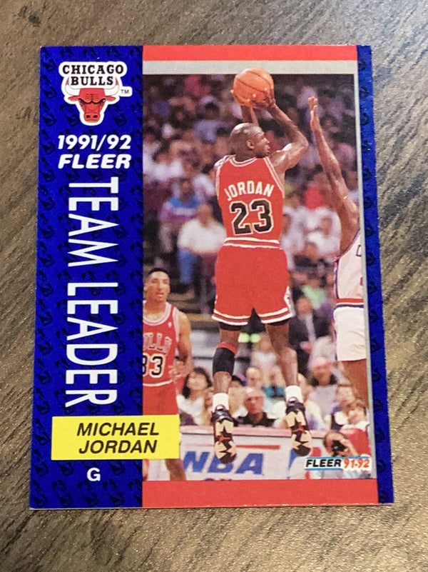 Michael Jordan Chicago Bulls NBA 1991-92 Fleer 375 TL