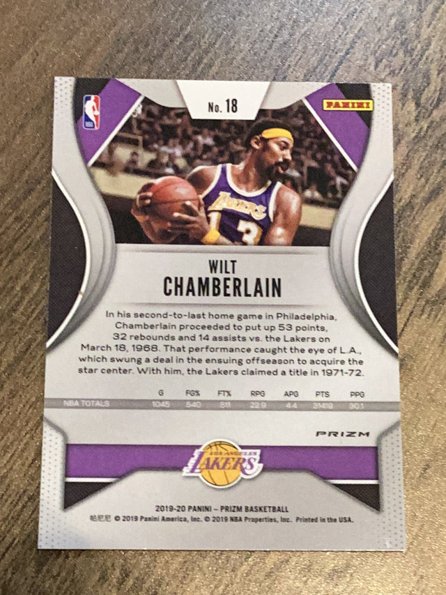 Wilt Chamberlain Los Angeles Lakers NBA 2019-20 Panini Prizm 18 Panini
