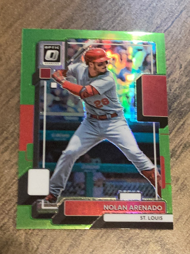 Nolan Arenado St. Louis Cardinals MLB 2022 Donruss Optic: Green Prizm 106 SN5