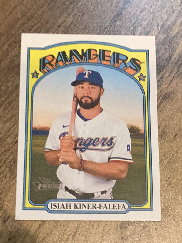 Isiah Kiner-Falefa Texas Rangers MLB 2021 Topps Heritage 595 