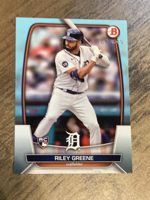 Riley Greene Detroit Tigers MLB 2023 Bowman: Sky Blue 90 SN499